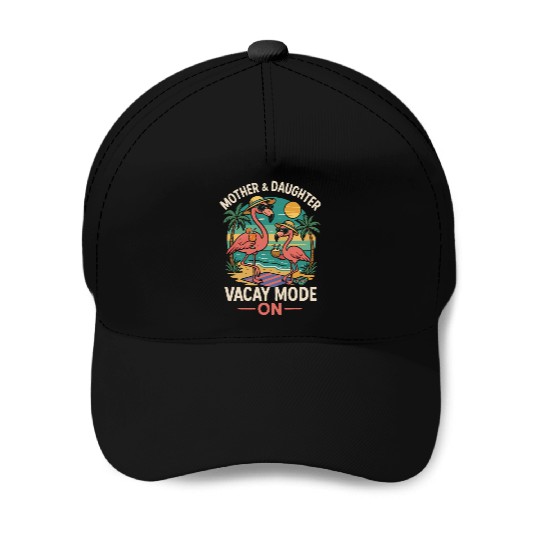 Mother and Daughter Vacation Mode Design Baseball Caps