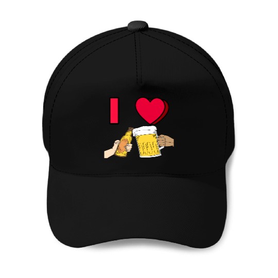 I LOVE BEER #1 Baseball Caps