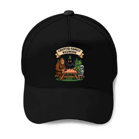 Cryptid Family Reunion Baseball Caps