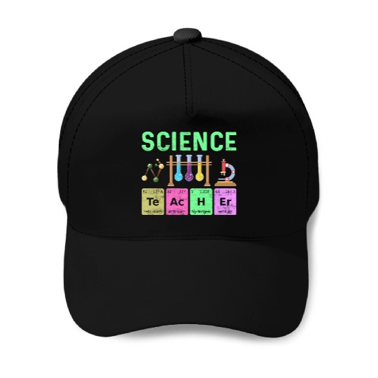 Science Art Teacher - Colorful Periodic Table Baseball Caps