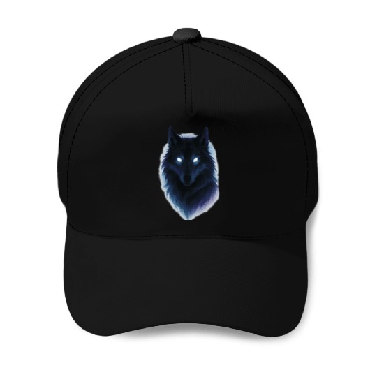 Enigmatic Howling Wolf Design Baseball Caps