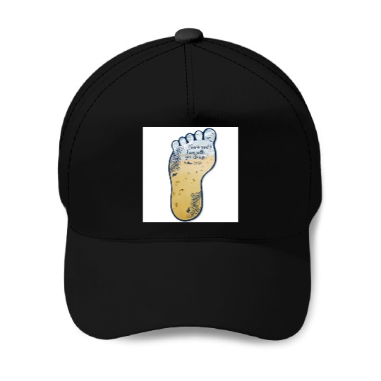 Beach Footprint Sun Scripture Design Baseball Caps