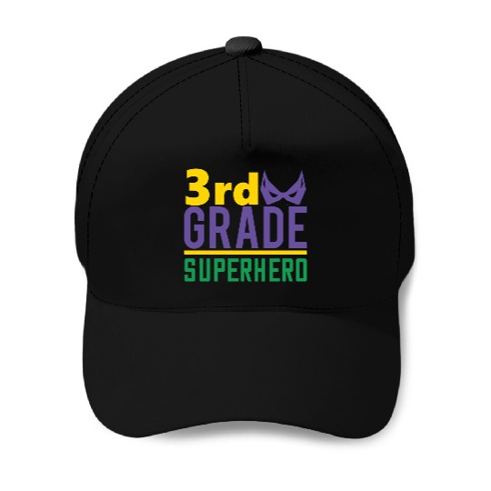 3rd Grade Superhero Baseball Caps