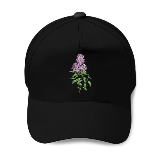 Lavender Bloom Botanical Illustration Baseball Caps