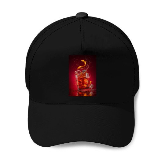 Splashing Negroni Cocktail Baseball Caps