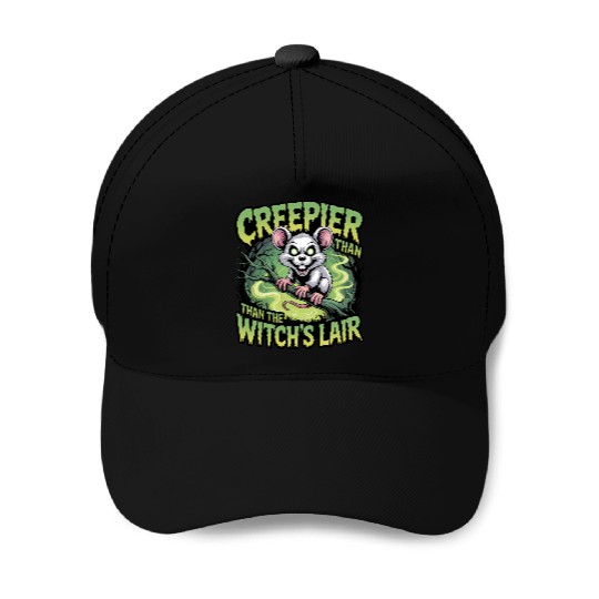 Creeper Mouse in Witch's Lair Design Baseball Caps