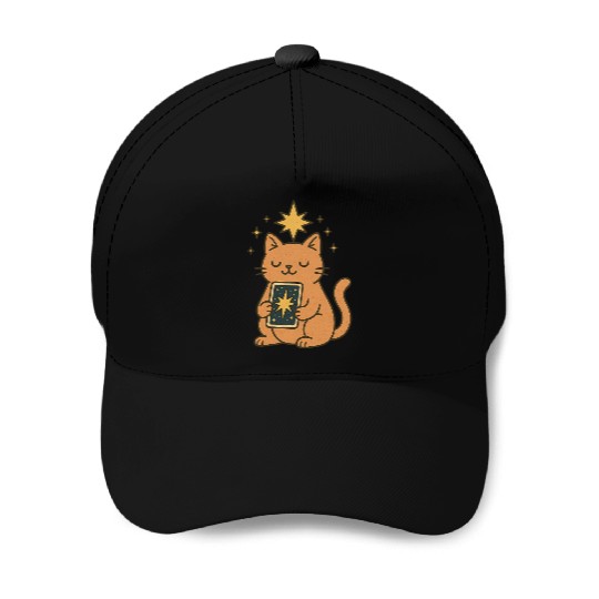 Celestial Cat Tarot Design Baseball Caps