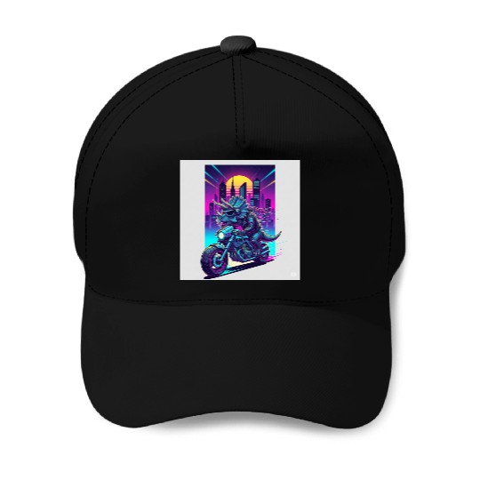 Futuristic Rhinoceros Cyber Ride Baseball Caps