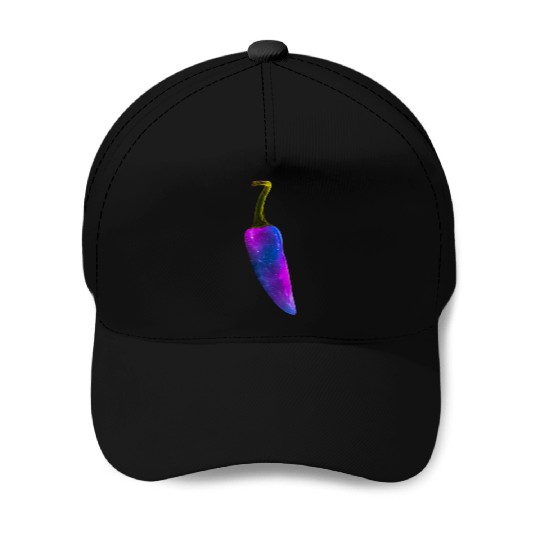 Galaxy Themed Chili Pepper Design Baseball Caps