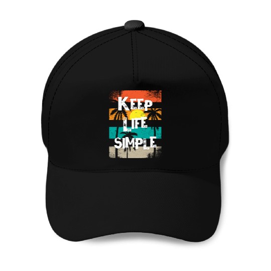 Sunset Palm Tree Inspirational Design Baseball Caps