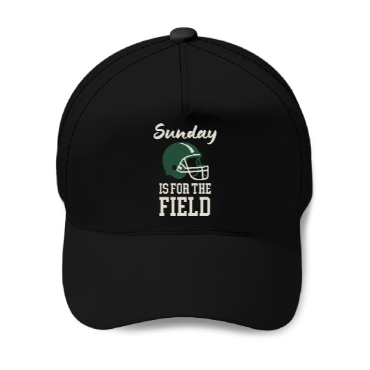 Sunday Football Field Design Baseball Caps
