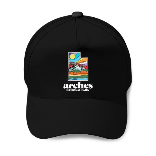 Arches National Park Utah Vintage Nature Outdoor Baseball Caps