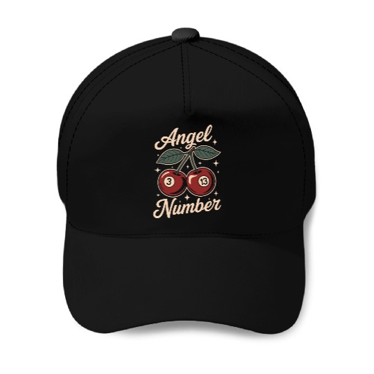 Angel Number 313 Retro Cherry Baseball Caps