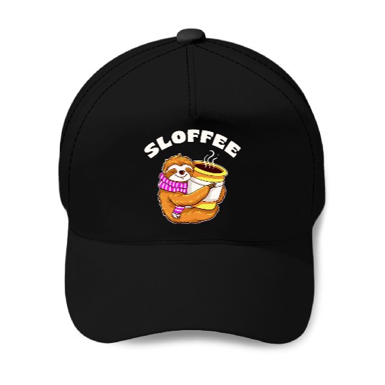 Sloffee Sloth Coffee Lover Design  Baseball Caps
