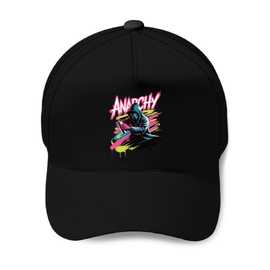 Graffiti-Inspired Hooded Rebel Design Baseball Caps