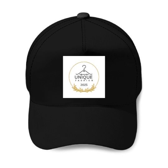 Black And Gold Minimalist Fashion Logo Baseball Caps