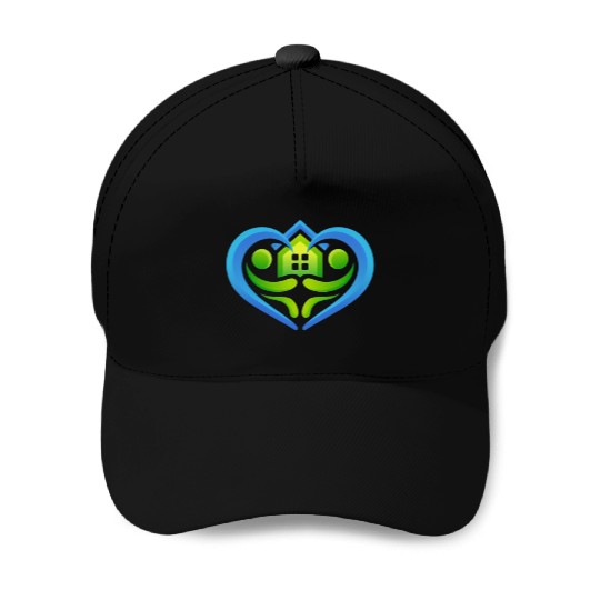 Creative Heart Home Embrace Design Baseball Caps