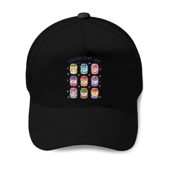 Teaching Is My Jam Cute Teacher Appreciation Baseball Caps
