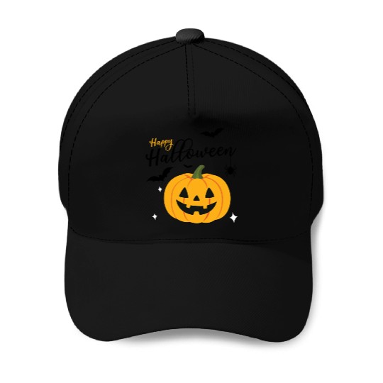 Pumpkin Jack O Lantern Halloween Design Baseball Caps