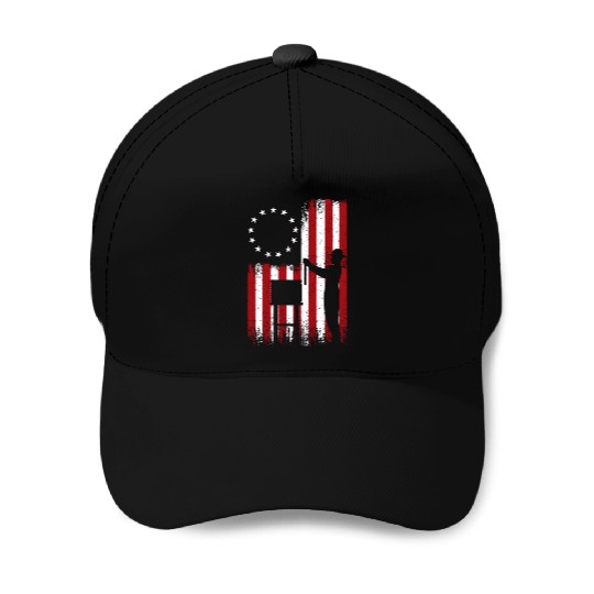 American Flag Golf USA Flag Baseball Caps