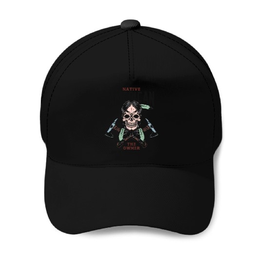 Native American Skull Warrior Design Baseball Caps