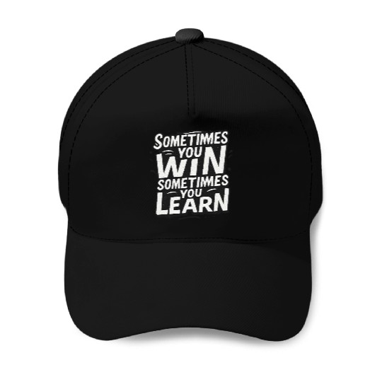 Motivational Quote Design Inspiring Growth Baseball Caps