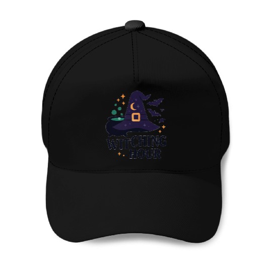 Witching Hour Night Scene Design Baseball Caps