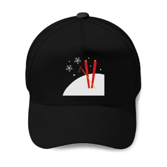 Skiing 3 Baseball Caps