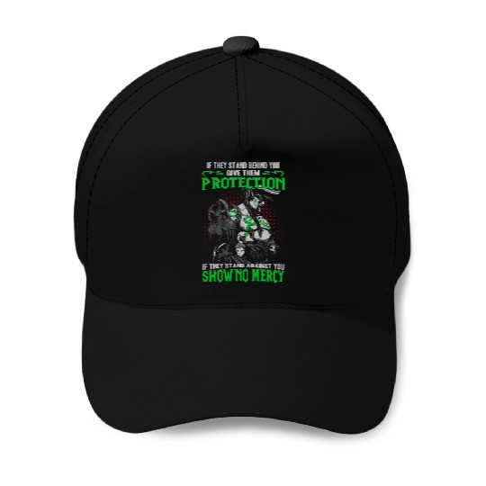 Warcraft-If they stand against you show no mercy Baseball Caps