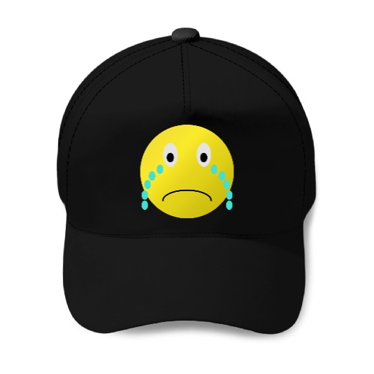 Cry Smiley Baseball Caps