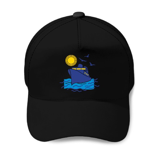 sailing cruise ship Baseball Caps