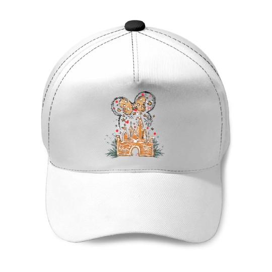 Disney Gingerbread Castle Baseball Caps, Christmas Castle Baseball Caps