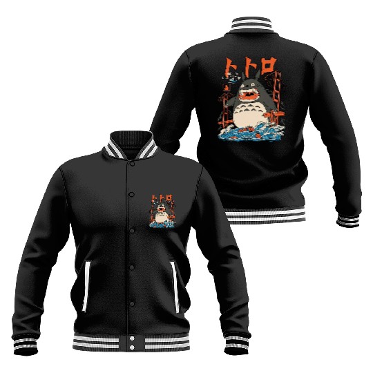 Totoro Baseball Jackets, Studio Ghibli Baseball Jackets, Miyazaki World Baseball Jackets