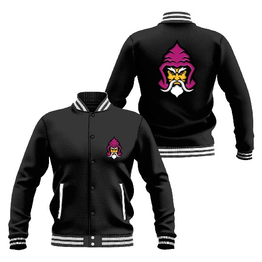 Wizard Head Front Mascot Baseball Jackets
