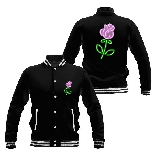 Neon Rose - Pink Baseball Jackets