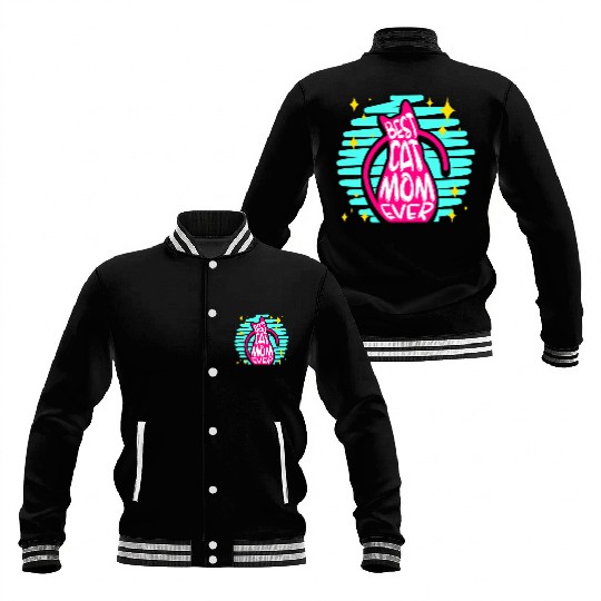 Cat Mom Baseball Jackets