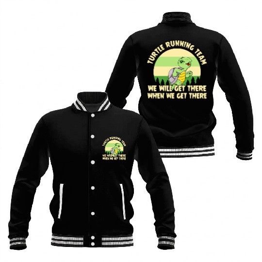 Turtle Running Team Baseball Jackets