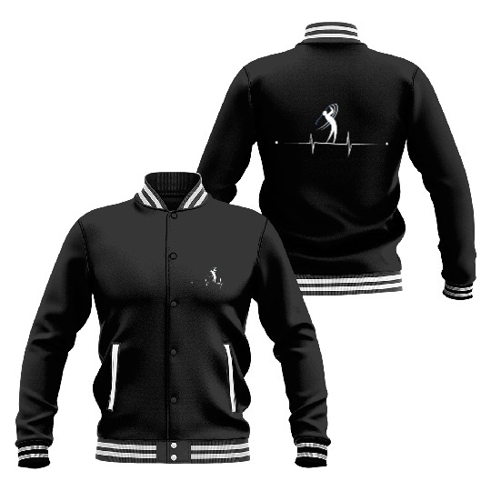 Love golf heartbeat Youth Baseball Jackets