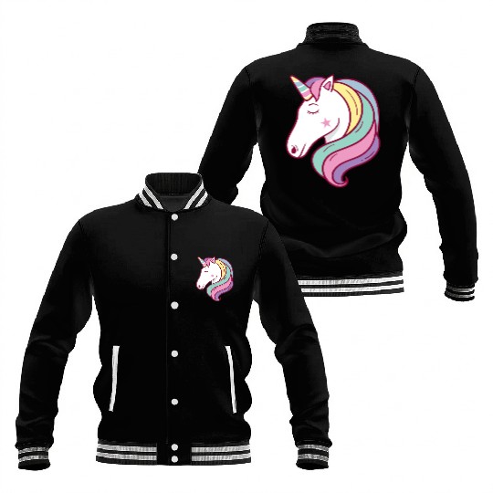 Unicorn Unicornhead Baseball Jackets