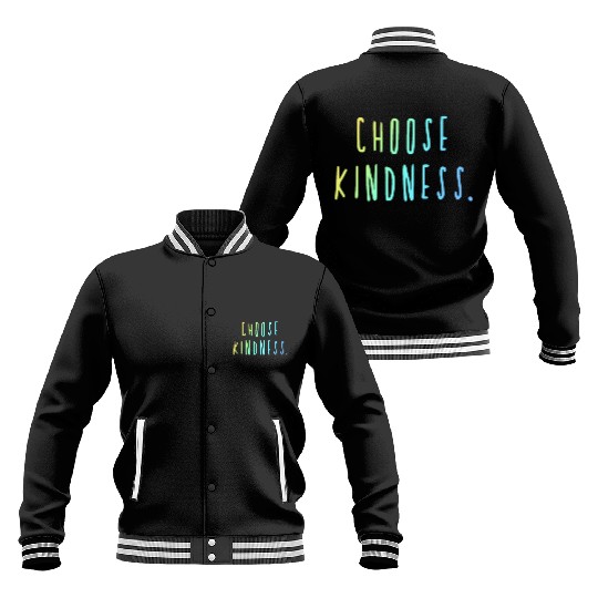 Choose Kindness Cool Colors Ombre Baseball Jackets