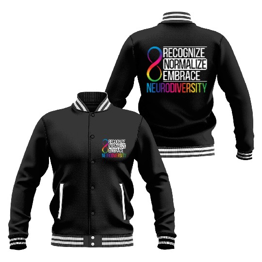 Recognize Normalize Embrace Neurodiversity Autism Baseball Jackets