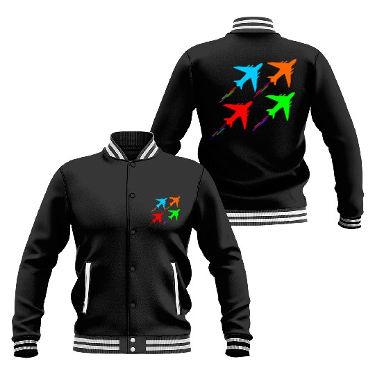 fighter aircraft jets in formation Baseball Jackets