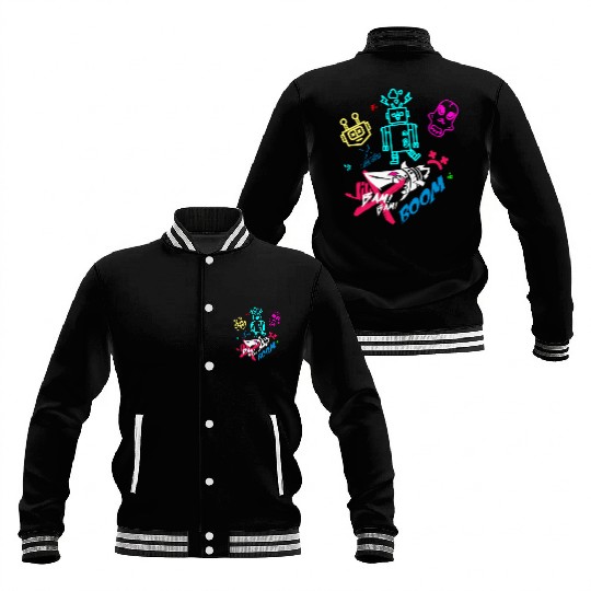jinx arcane boom monkey Baseball Jackets