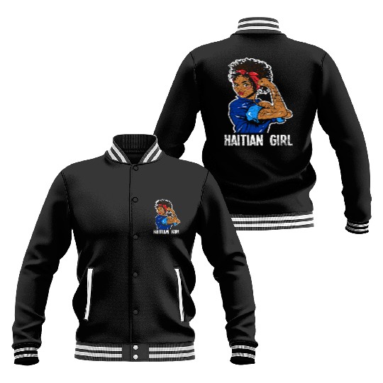 Haiti Girl Caribbean Baseball Jackets