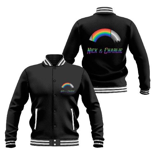 Heartstopper Rainbow LBGTQIA+ Nick and Charlie Baseball Jackets