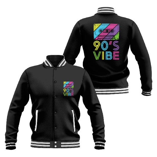 90's Vibe Retro Cassette Tape Music Baseball Jackets