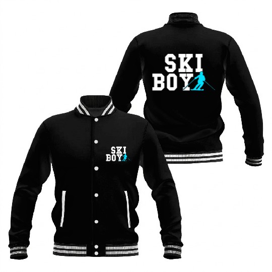 ski boy Baseball Jackets