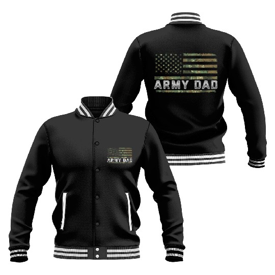 US Flag Army Men Husband Dad Fathers Day Baseball Jackets