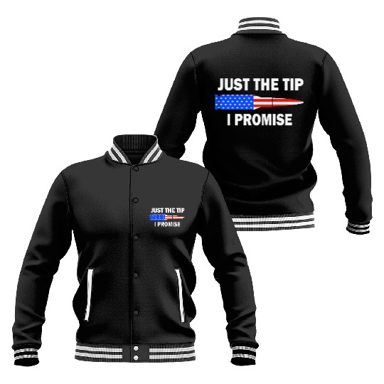 Just the tip I promise. Funny veterans day Baseball Jackets