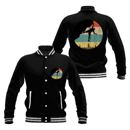 Rock climbing mountain climber Baseball Jackets